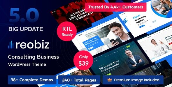 Reobiz 5.1.5 – Consulting Business WordPress Theme