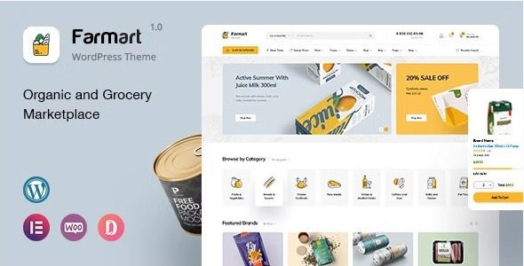 Farmart 1.1.4 – Organic & Grocery Marketplace WordPress Theme