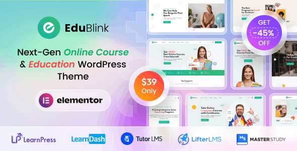 EduBlink 1.0.5 – Education & Online Course WordPress Theme