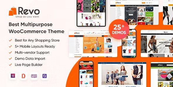 Revo 4.0.23 – Multipurpose Elementor WooCommerce WordPress Theme (25+ Homepages & 5+ Mobile Layouts)