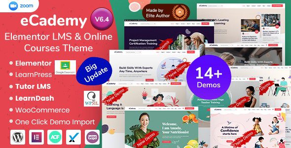 eCademy 6.4 – Education LMS & Online Coaching Courses WordPress Theme