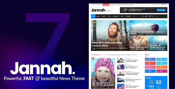 Jannah 7.3.4 – Newspaper Magazine News BuddyPress WordPress Theme