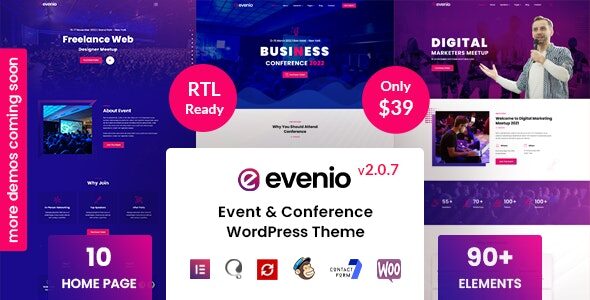 Evenio 2.1.2 – Event Conference WordPress