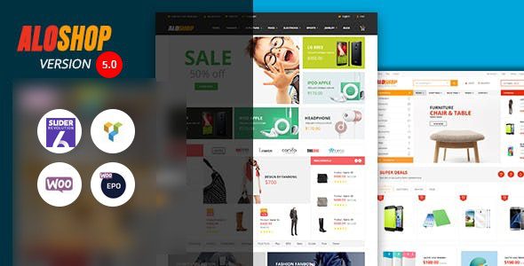 Alo Shop 5.5 – Mega Market RTL Responsive WooCommerce WordPress Theme