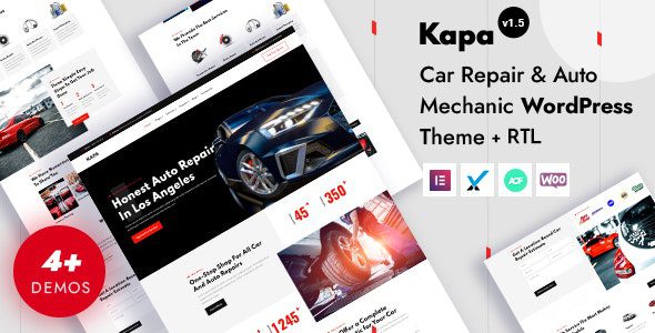 Kapa 1.5.0 – Car Repair & Auto Services WordPress Theme