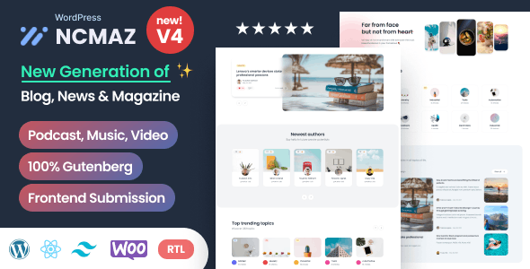 Ncmaz 4.3.6 – News Magazine & Podcast WordPress Theme