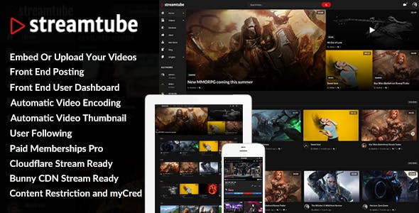 StreamTube 3.0.34 – Video Streaming WordPress Theme