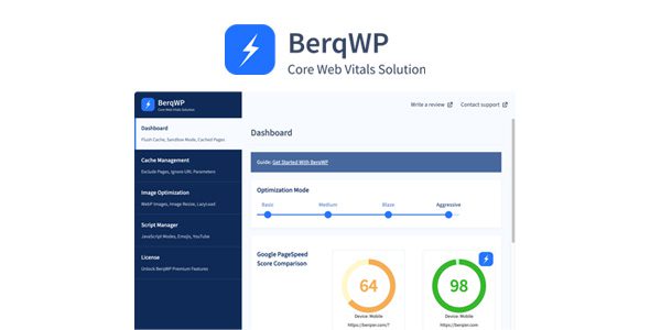 BerqWP 1.9.2 – Automatic All-In-One PageSpeed Optimization Plugin