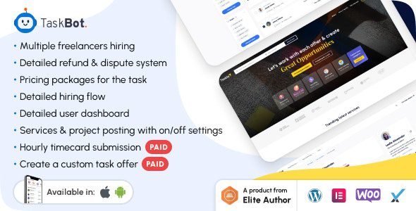 Taskbot 6.0 – A Freelancer Marketplace WordPress Plugin