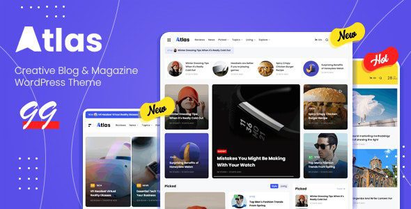 Atlas 2.0.4 – Creative Blog & News WordPress Theme