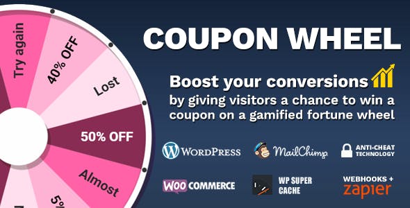 Coupon Wheel For WooCommerce and WordPress 3.5.7