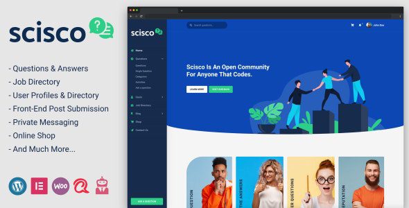 Scisco 1.5.1 – Questions and Answers WordPress Theme