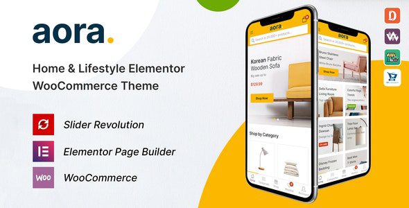 Aora 1.3.2 – Home & Lifestyle Elementor WooCommerce Theme