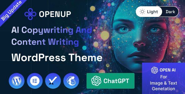 Openup 1.0.6 – AI Content Writer & AI Application WordPress Theme