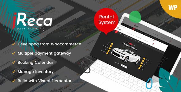Ireca 1.6.4 – Car Rental Boat, Bike, Vehicle, Calendar WordPress Theme