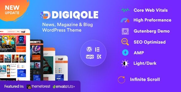 Digiqole 2.2.1 – News Magazine WordPress Theme