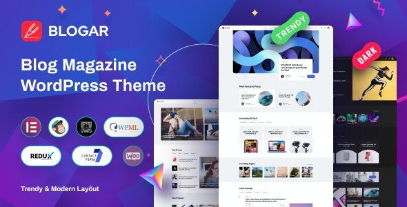 Blogar 1.2.8 – Blog Magazine WordPress Theme
