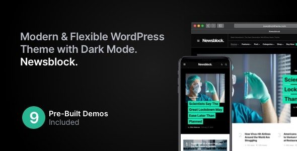 Newsblock 1.2.5 – News & Magazine WordPress Theme with Dark Mode