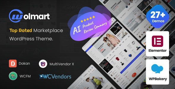 Wolmart 1.8.6 – Multi-Vendor Marketplace WooCommerce Theme