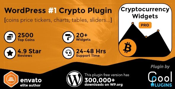 Cryptocurrency Widgets Pro 3.9.1 – WordPress Crypto Plugin