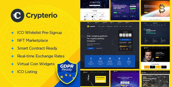 Crypterio 2.4.9 – NFT and Crypto Landing Page WordPress Theme