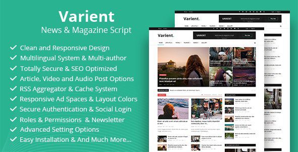 Varient 2.2.1 – News & Magazine Script