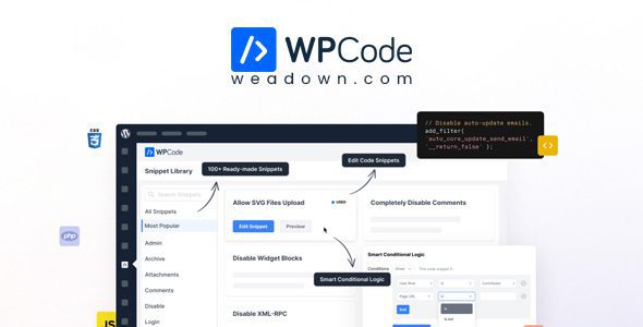 WPCode Pro 2.2.3 + Addons – WordPress Code Snippets Plugin