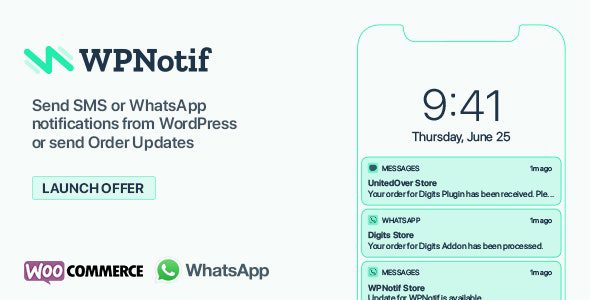 WPNotif 3.0.1 – WordPress SMS & WhatsApp Message Notifications