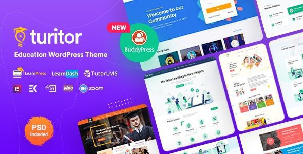 Turitor 1.4.7 – LMS & Education WordPress Theme